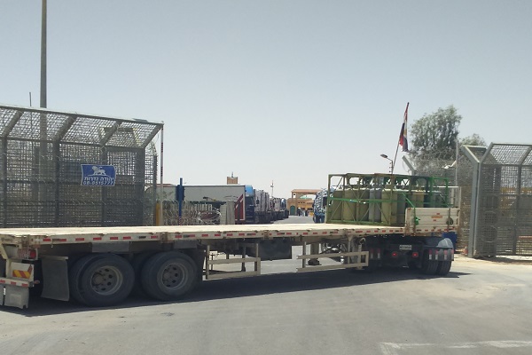نشاط تجاري ملحوظ على الحدود المصرية الاسرائيلية