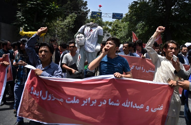 مئات الافغان يتظاهرون في كابول تنديدا بعمليات خطف