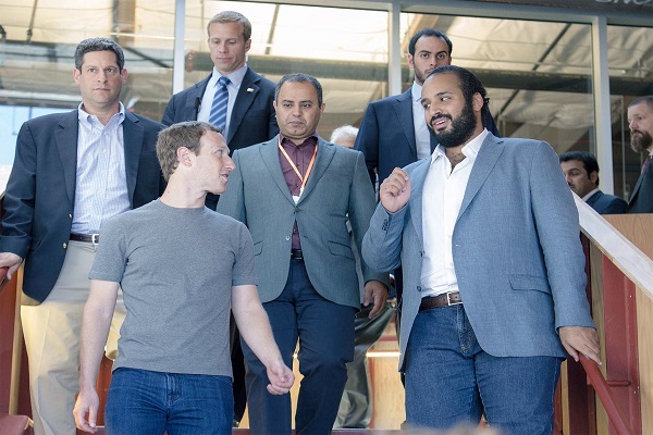 محمد بن سلمان اجرى جولة داخل مقر شركة فايسبوك