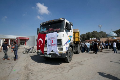 نقل مساعدات تركية من ميناء اشدود الى قطاع غزة