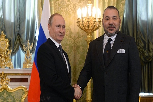 الملك محمد الساددس مع الرئيس الروسي