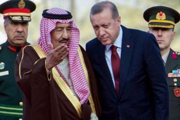 صورة أرشيفية للقاء بين الملك سلمان وأردوغان