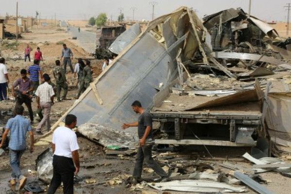 الطيران السوري يقصف مواقع كردية في مدينة الحسكة