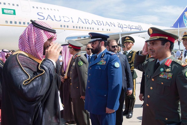 الأمير محمد بن سلمان لحظة وصوله الصين