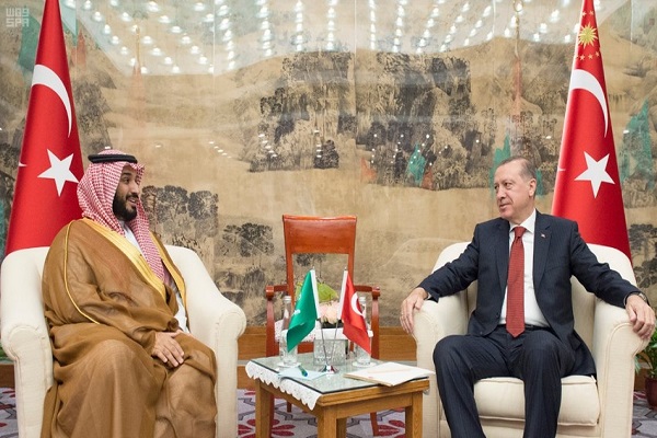 الأمير محمد بن سلمان وأردوغان خلال اللقاء