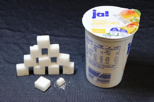كمية السكر المثبتة هي أضعاف كمية السكر الحقيقية في الزبادي