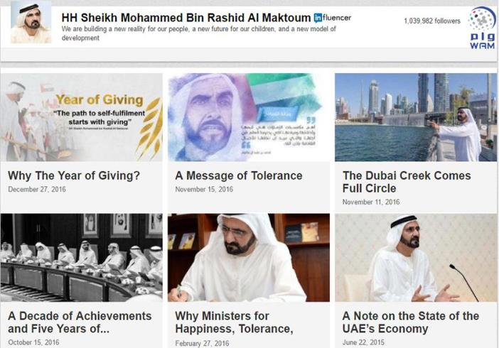 محمد بن راشد من القياديين الأكثر تأثيرًا عالميًا على مواقع التواصل