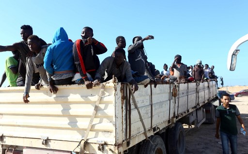 اعتقال اكثر من ثلاثة الاف مهاجر في صبراتة الليبية