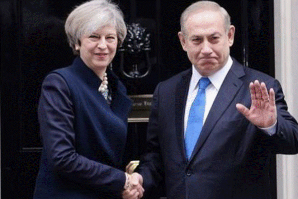 رئيسة الحكومة البريطانية تستقبل نتانياهو