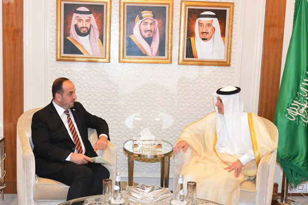 وزير الخارجية السعودي يستقبل نصر الحريري