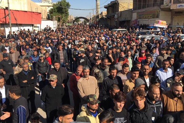 تظاهرات غضب عراقية موحدة ضد قرار ترمب