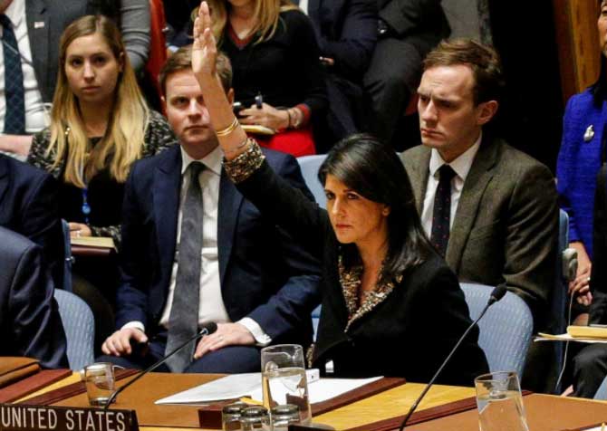 فيتو أميركي يسقط قرار مجلس الأمن بشأن القدس