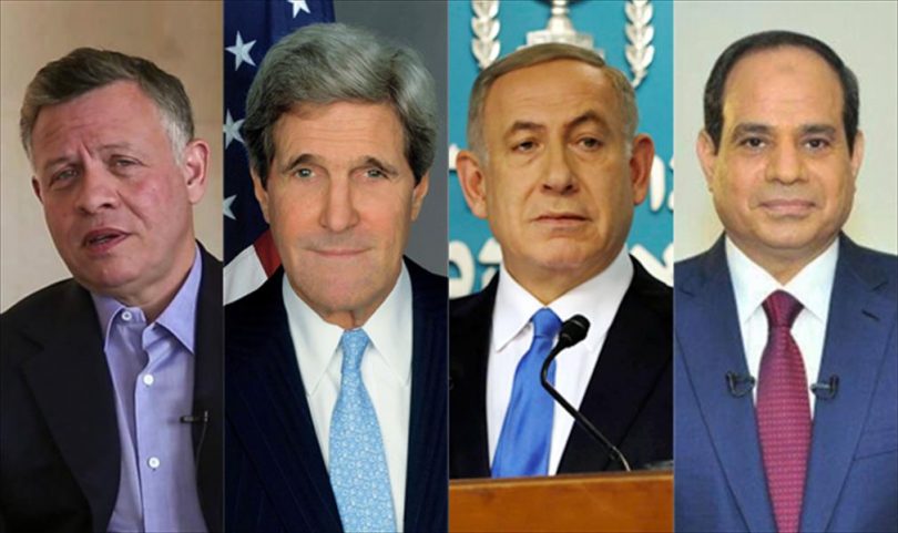 هآرتس: كيري جمع نتانياهو والسيسي والعاهل الأردني