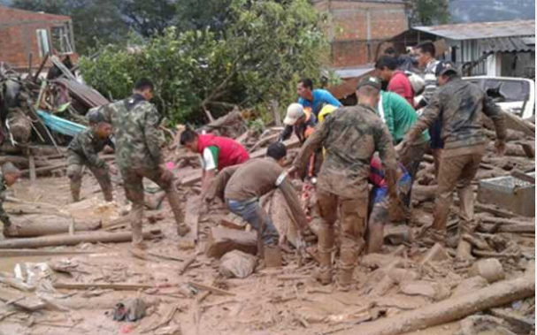 ارتفاع حصيلة انزلاق التربة في كولومبيا الى 254 قتيلا