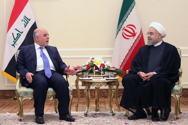 العبادي مجتمعا في طهران مع الرئيس روحاني