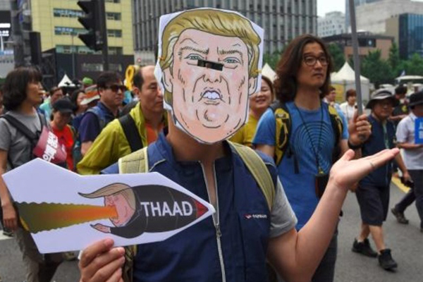 تظاهرة احتجاج في كوريا الجنوبية على الدرع الصاروخية الأميركية