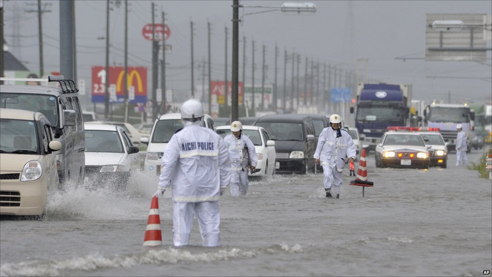 ارتفاع حصيلة الفيضانات في اليابان الى 15 قتيلا