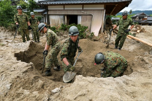 ارتفاع حصيلة الفيضانات في اليابان الى 25 قتيلا
