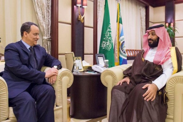 ولي العهد السعودي يبحث مع المبعوث الأممي الاوضاع في اليمن