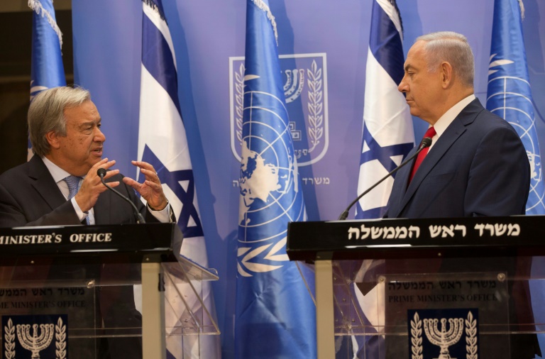 غوتيريش يواجه وابلا من الانتقادات الاسرائيلية حول مواقف الامم المتحدة