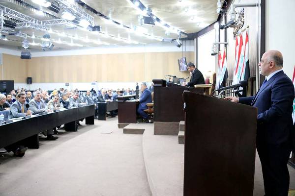 العبادي متحدثا في مجلس النواب العراقي