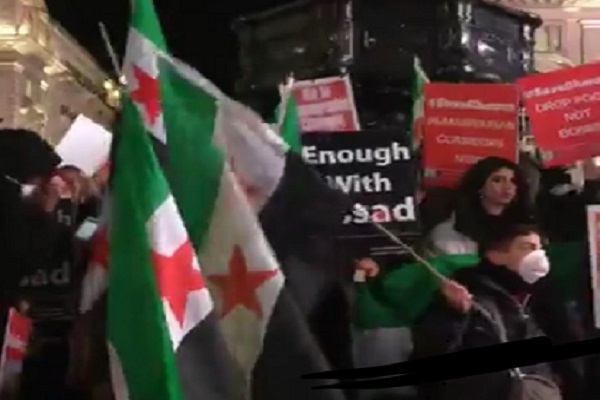 متظاهرون في لندن يقفون من أجل الغوطة