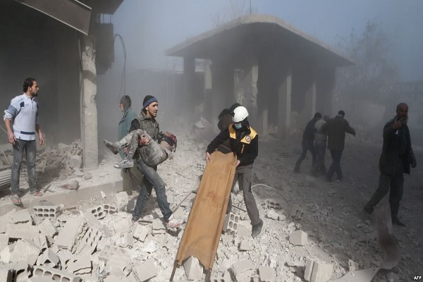 طائرات حربية تقصف الغوطة بعد تصويت مجلس الأمن