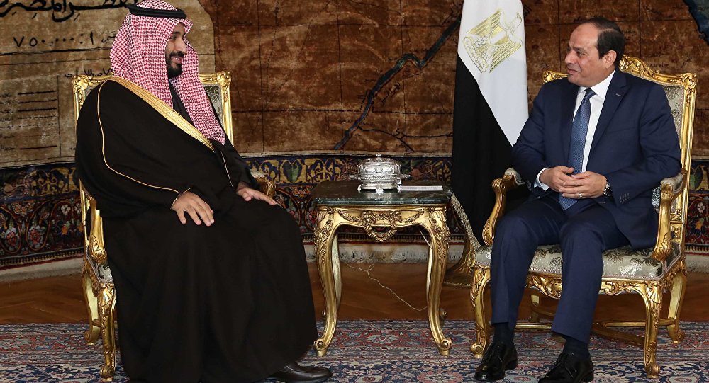 لقاء سابق بين الرئيس السيسي والأمير محمد بن سلمان