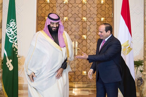 الرئيس السيسي خلال استقباله لولي العهد السعودي الأمير محمد بن سلمان