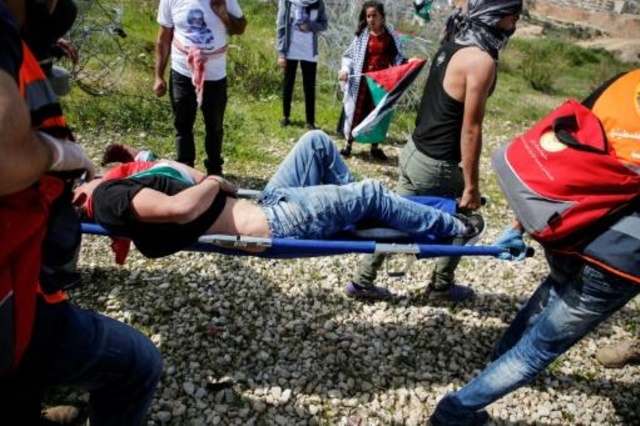 5 جرحى فلسطينيين برصاص إسرائيلي خلال تظاهرة في الضفة