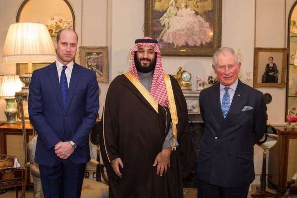 ‏الأمير تشارلز يقيم مأدبة عشاء على شرف الأمير محمد بن سلمان