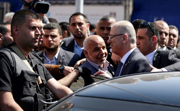 رئيس الوزراء الفلسطيني خلال زيارته إلى غزة