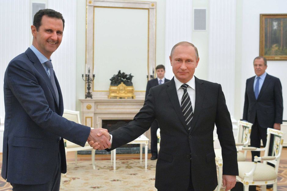 الأسد يهنئ نظيره الروسي فلاديمير بوتين على إعادة انتخابه