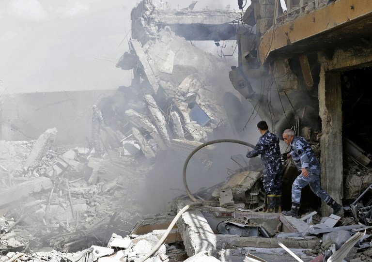 دمار في مركز البحوث في دمشق جراء الضربات الغربية