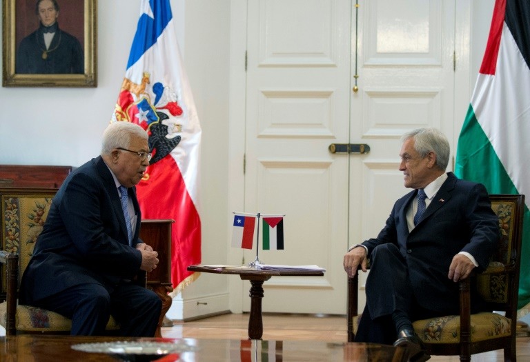تشيلي تدعم مساعي عباس لإعلان دولة فلسطينية