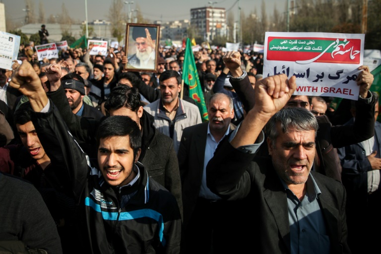تظاهرات في ايران دعما للفلسطينيين في مناسبة 