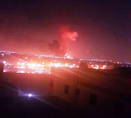 انفجار يعقبه حريق قرب مطار القاهرة