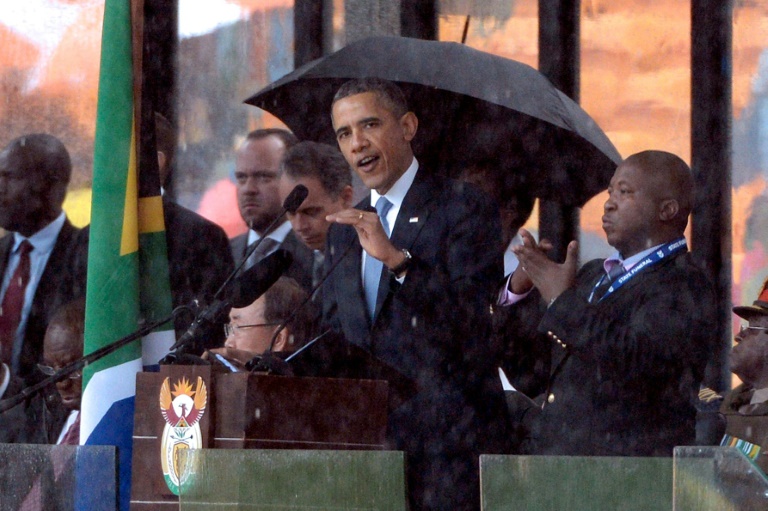 أوباما يكلل احتفالات الذكرى المئوية لميلاد مانديلا