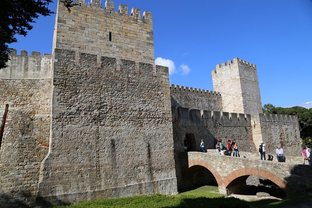 لشبونة، قلعة القديس جورج، الجدران الاندلسية، منظر عام، تفصيل.