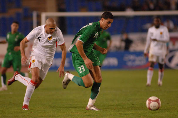 لقطة من احدى مباريات المنتخب المغربي