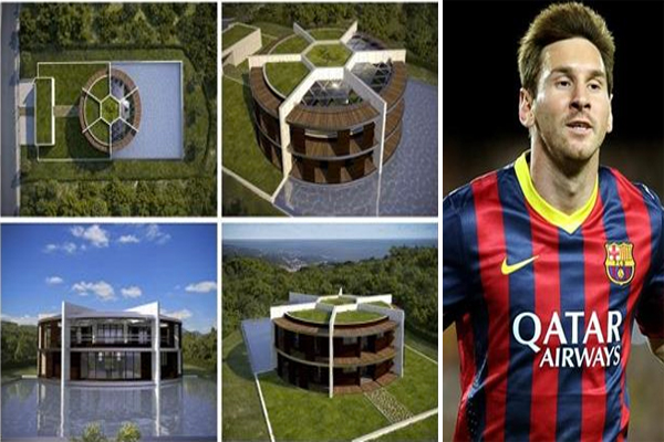منزل ميسي على شكل كرة القدم
