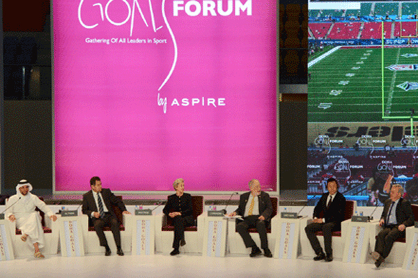 جانب من منتدى الدوحة الرياضي الدولي في نسخته الأولى