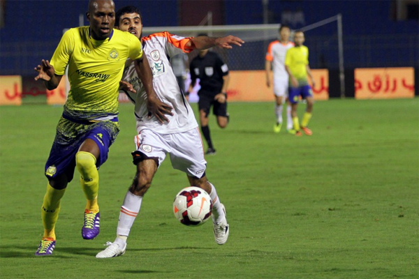 جانب من مباراة الشباب والنصر