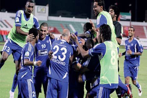 فرحة لاعبي النصر الإماراتي