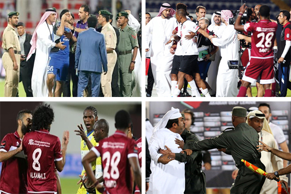 جملة من الحوادث المؤسفة في الملاعب الإماراتية هذا الموسم