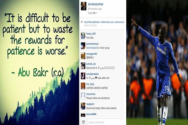 المهاجم السنغالي ديمبا با لاعب تشلسي الإنكليزي 