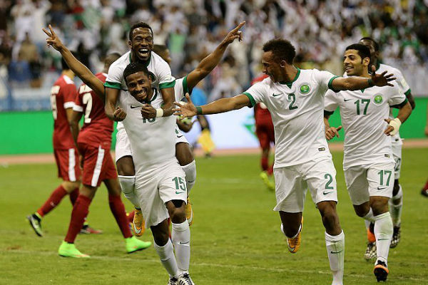 من مباراة الافتتاح بين السعودية وقطر