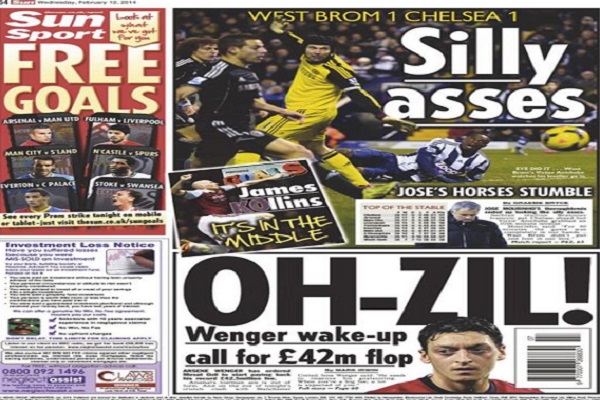 الصحف الإنكليزية تصف صفقة مسعود أوزيل إلى أرسنال بالفاشلة