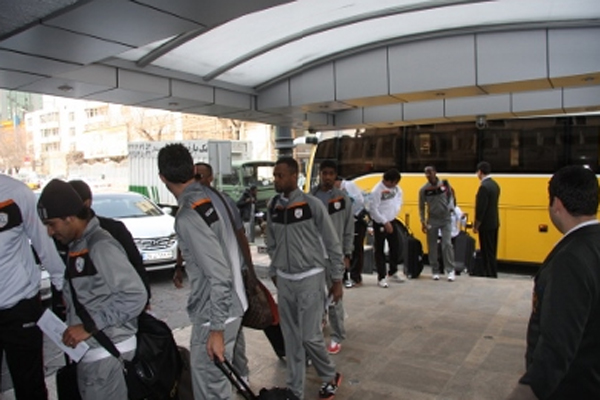 جانب من وصول البعثة الشبابية لمطار طهران