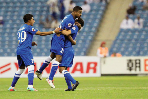 من مباراة الهلال السعودي والأهلي الإماراتي